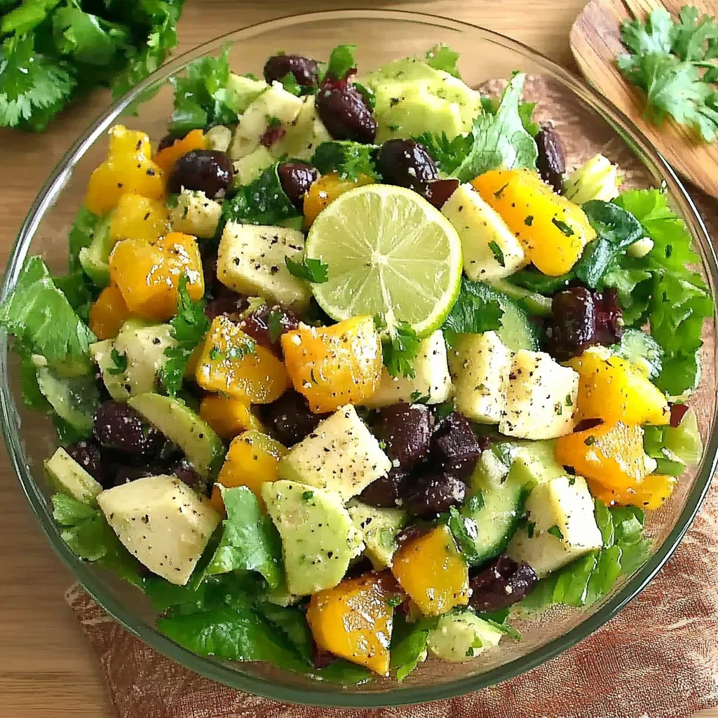 Caribbean Salad with Honey Lime Dressing