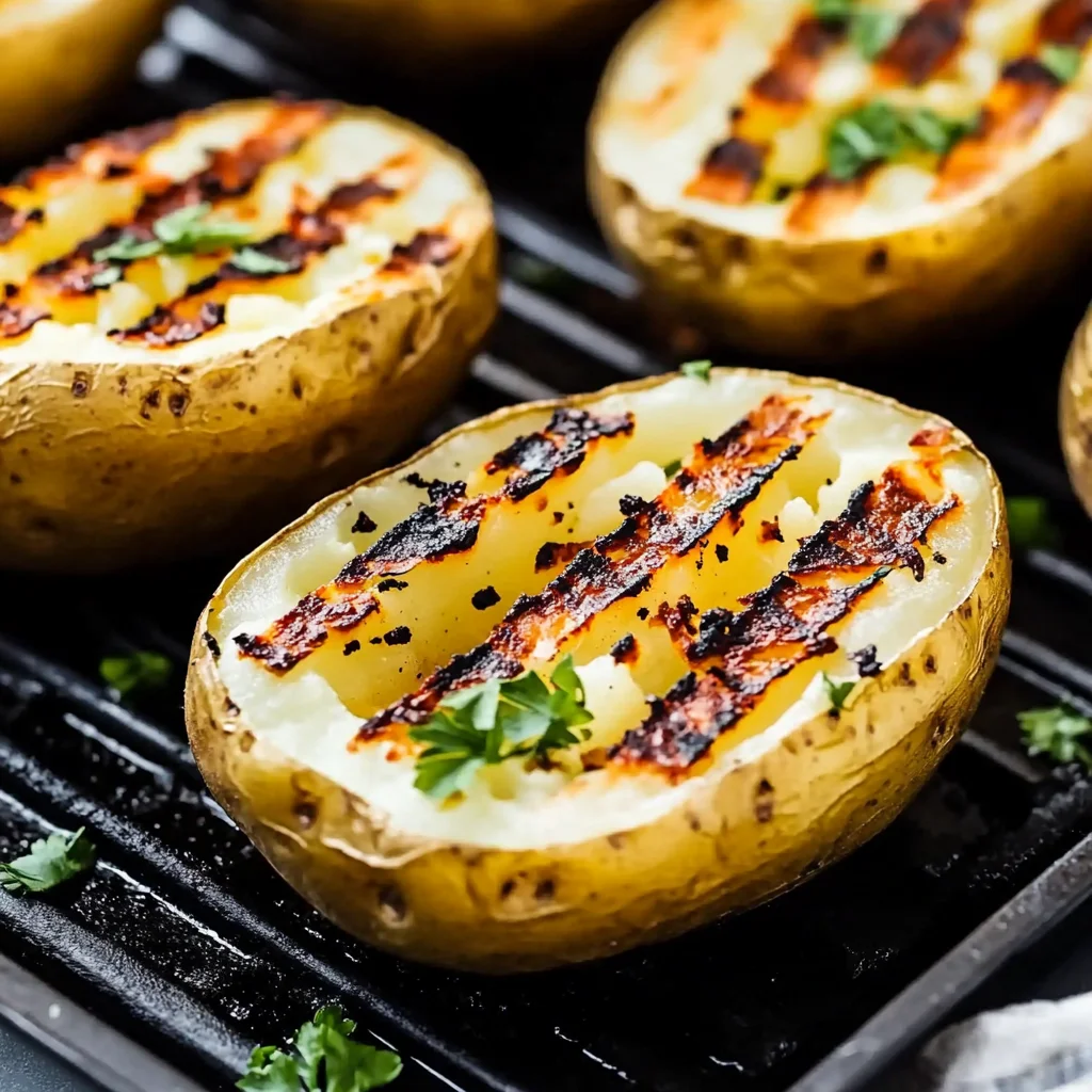 Grilled Baked Potatoes