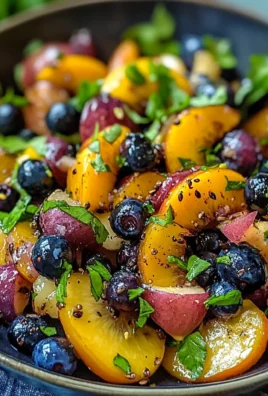 Grilled Peach Blueberry Salad