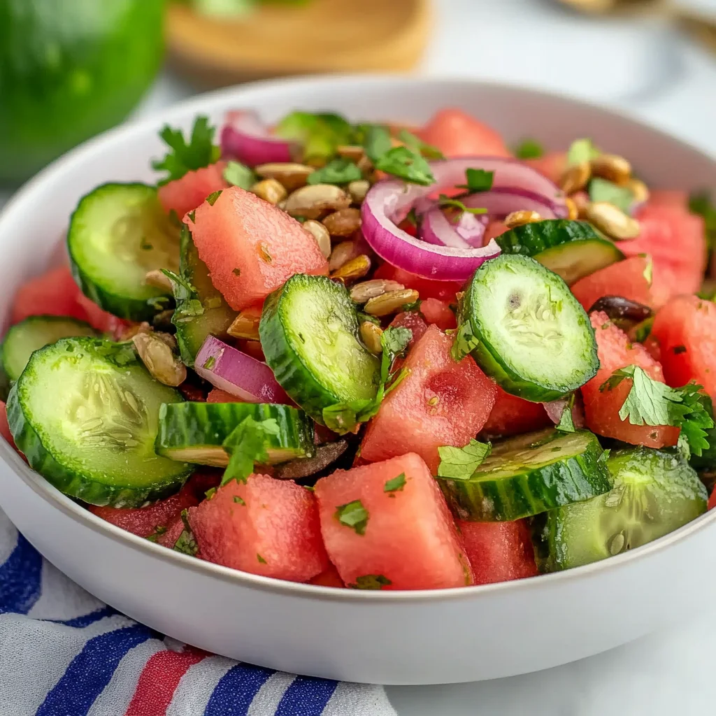 Healthy Mexican Watermelon Cucumber Salad