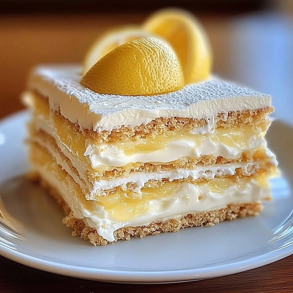 Lemon Icebox Cake (No-Bake)