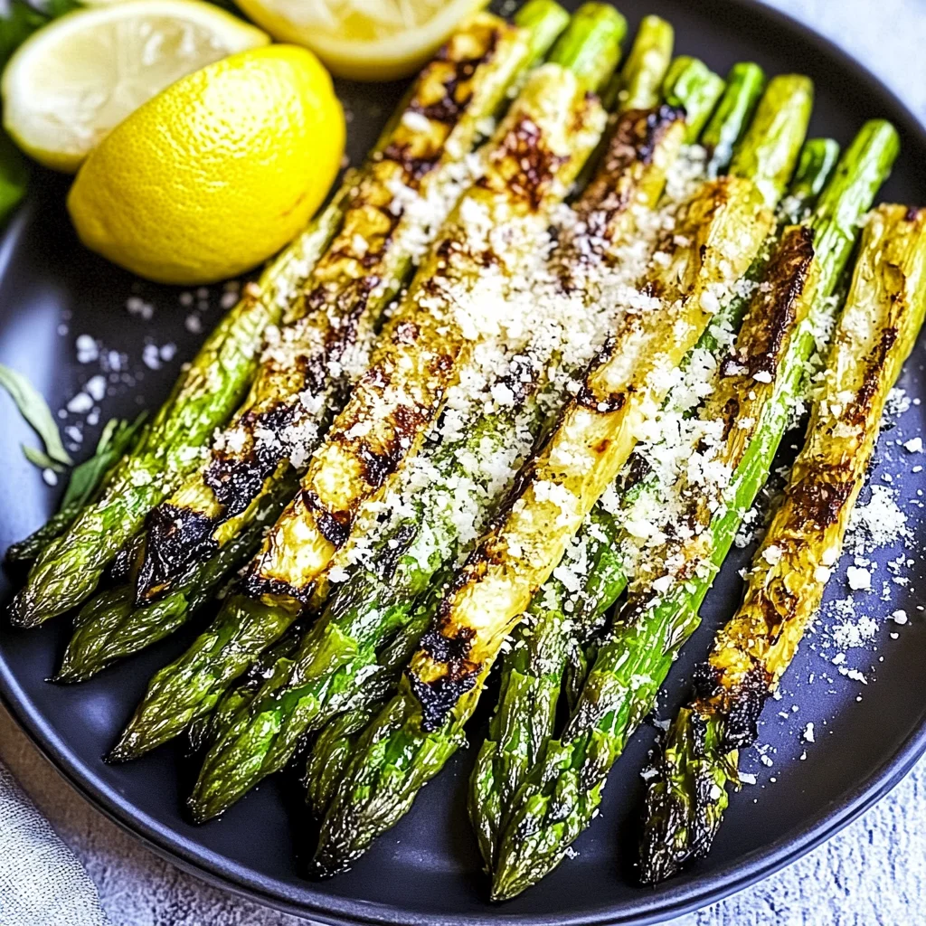 Lemon Parmesan Grilled Asparagus
