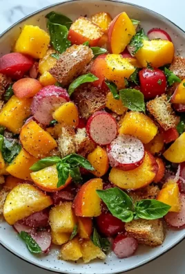 Peach Panzanella Salad Recipe