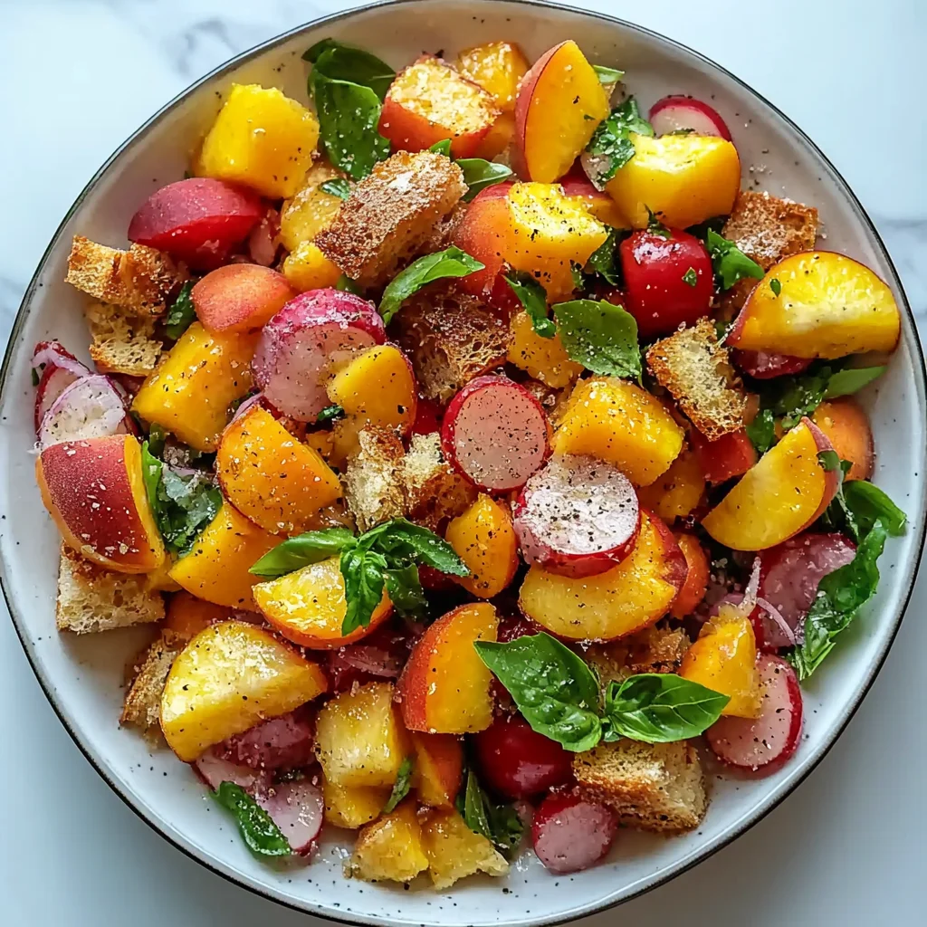 Peach Panzanella Salad Recipe