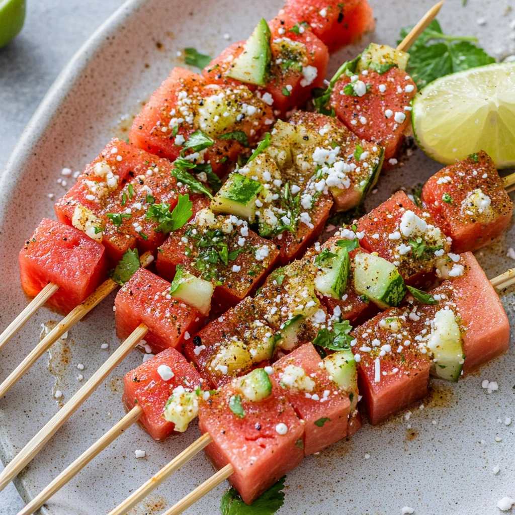Watermelon Tajin Skewers