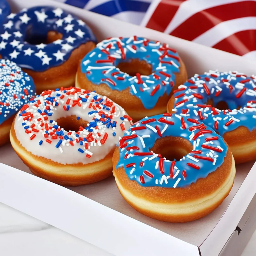 4th of July Krispy Kreme Donut