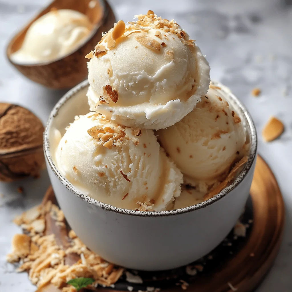 Coconut Cottage Cheese Ice Cream