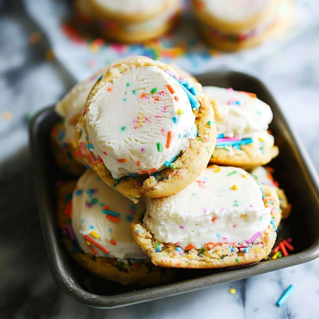 Funfetti Ice Cream Sandwiches
