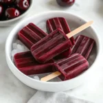 Juicy Black Cherry Popsicles