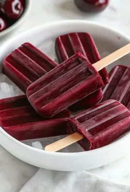 Juicy Black Cherry Popsicles