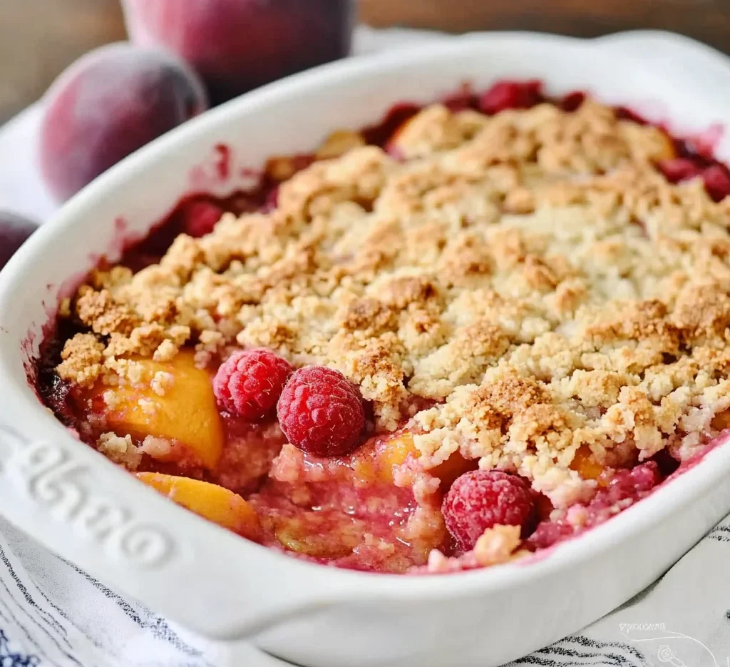 Raspberry Peach Crumble