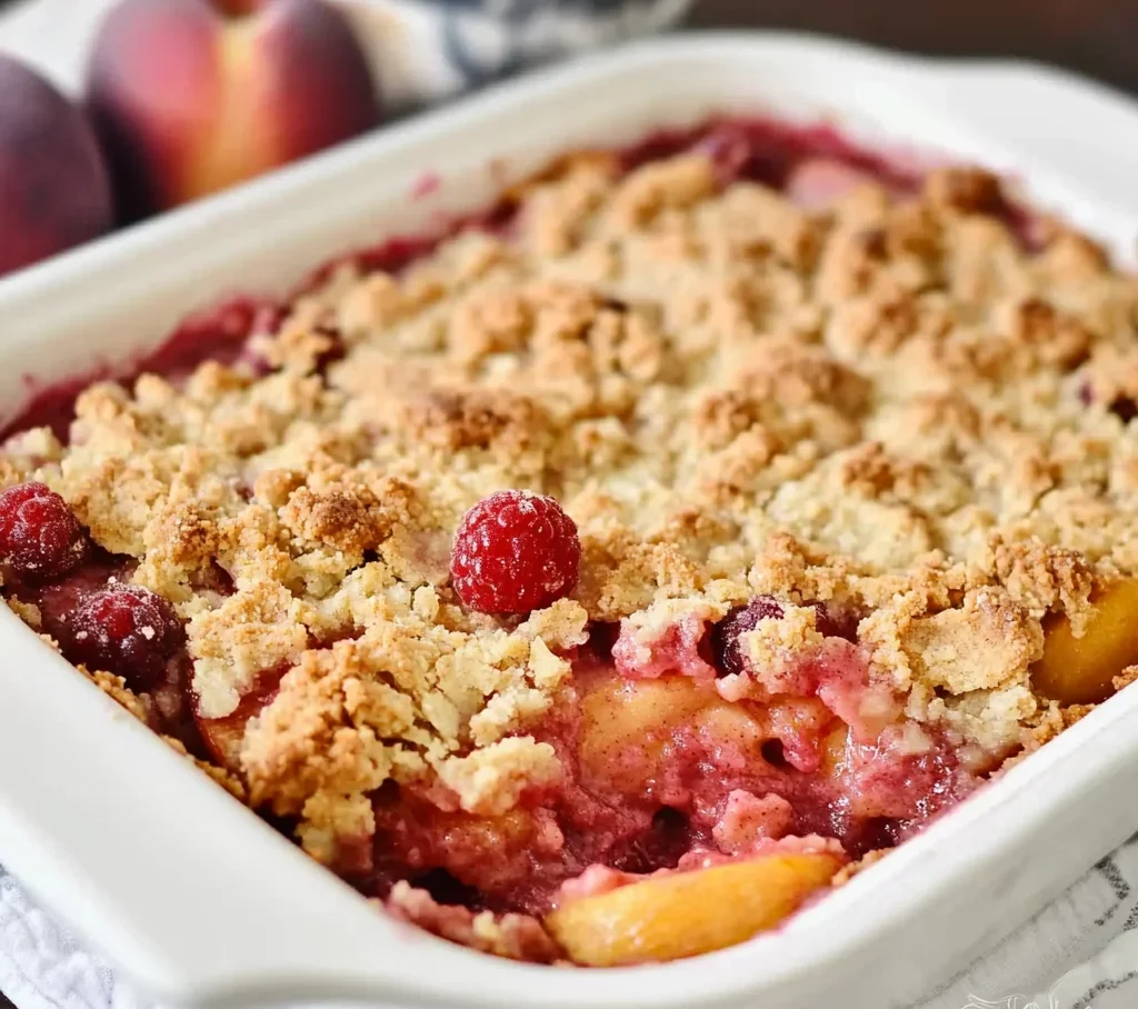 Raspberry Peach Crumble