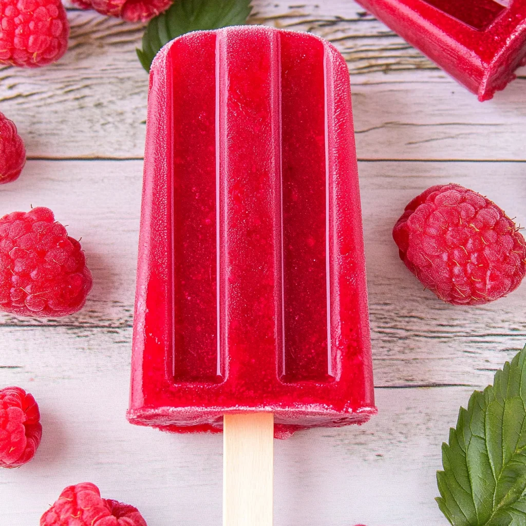 Raspberry popsicles