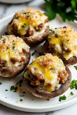 Tasty Italian Sausage Stuffed Mushrooms