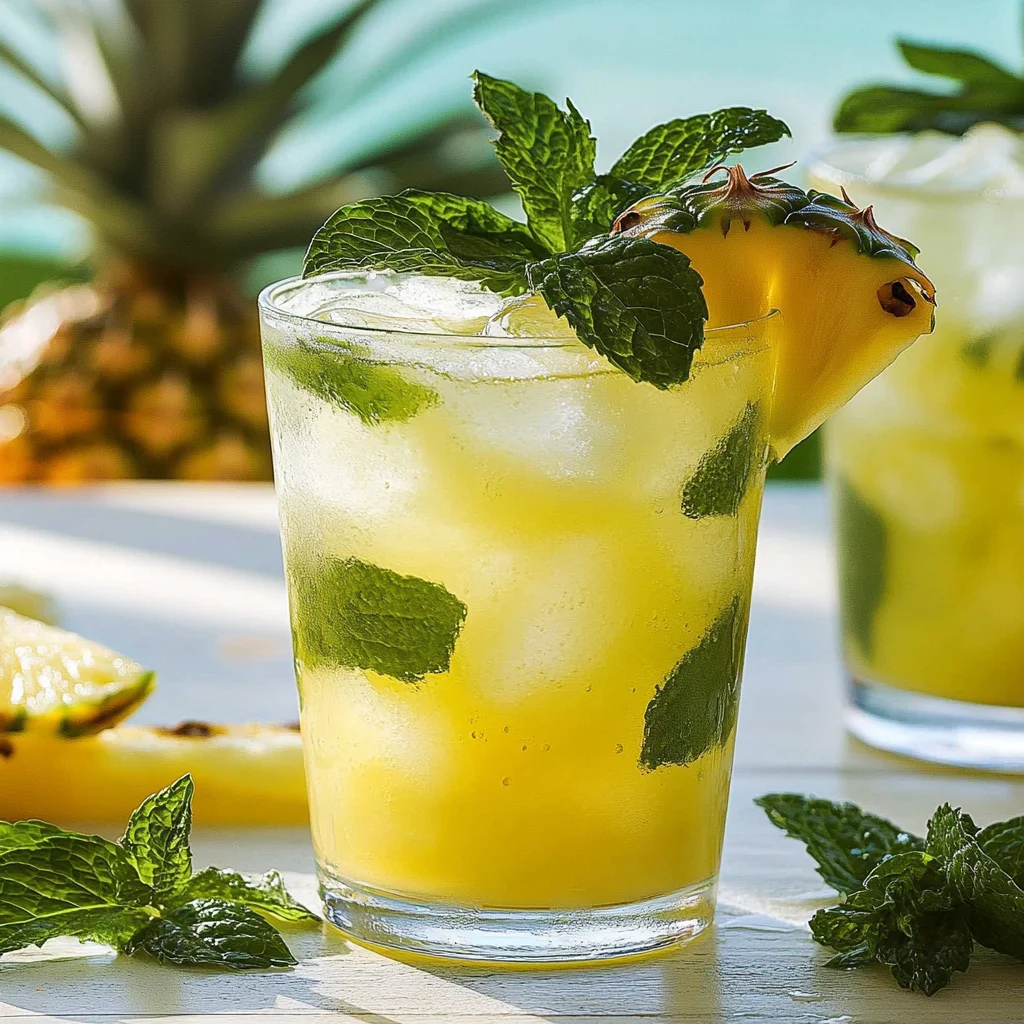 Tropical Pineapple Mint Mocktail