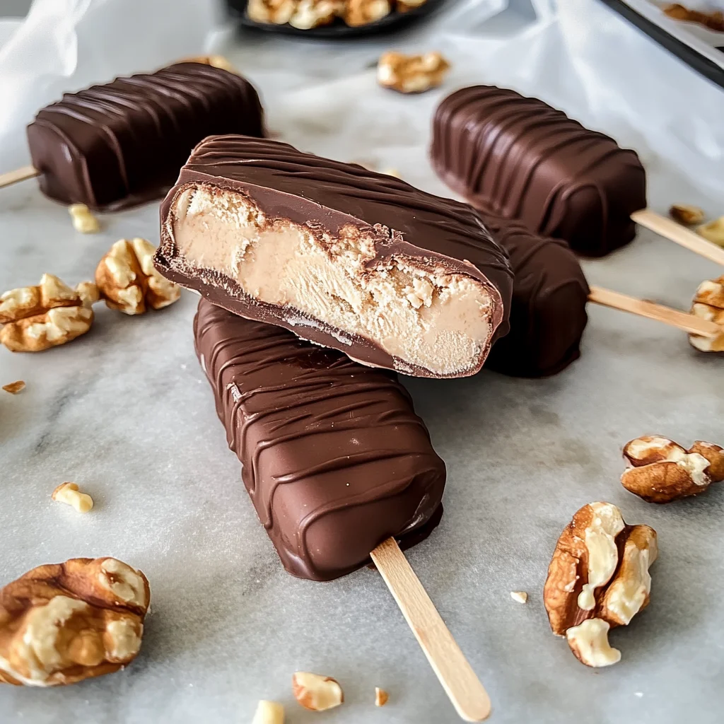 Vegan Snickers Ice Cream Bars