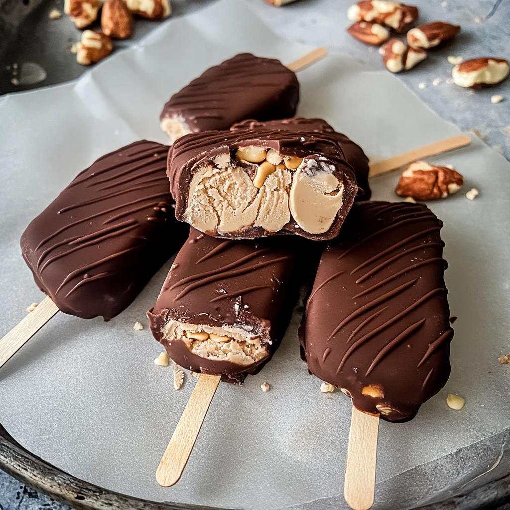 Vegan Snickers Ice Cream Bars