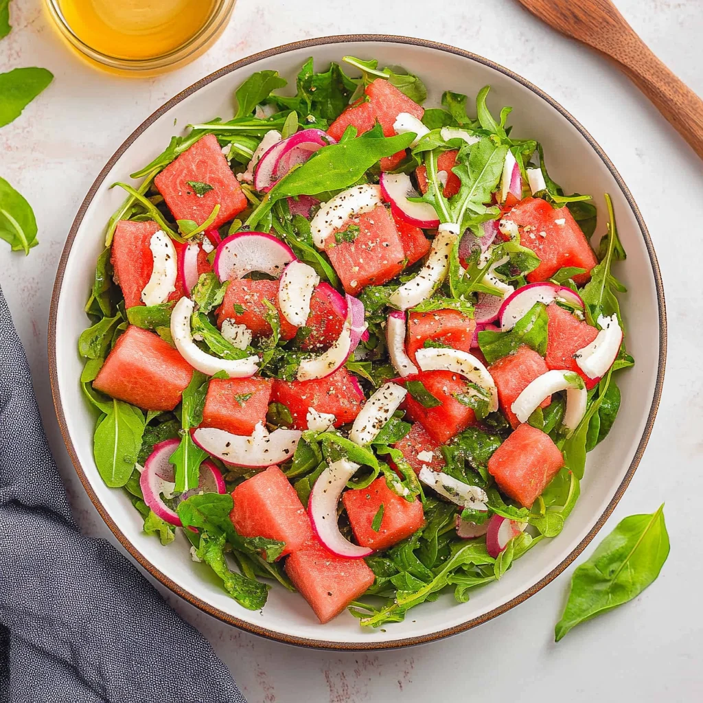 Watermelon Arugula Salad