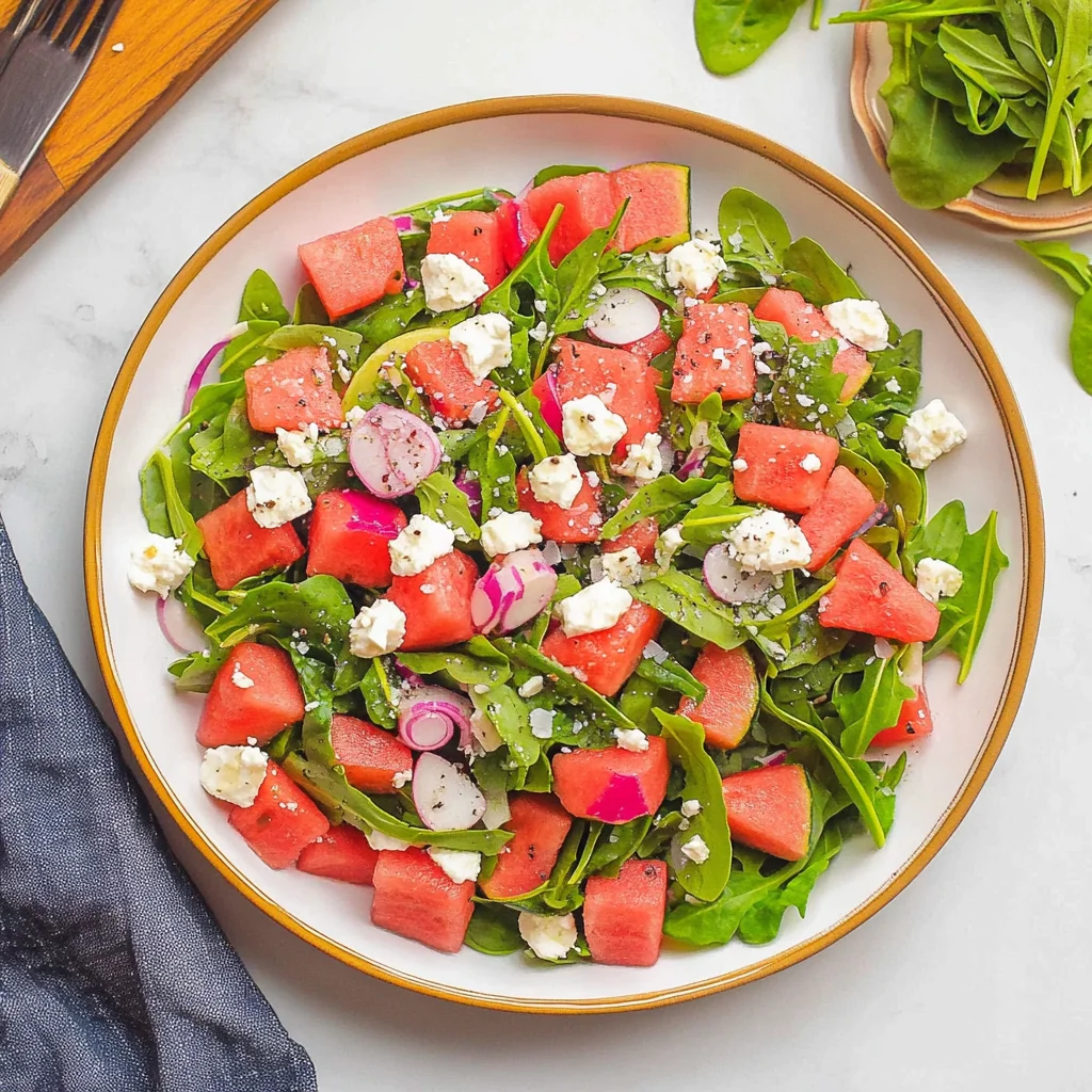 Watermelon Arugula Salad