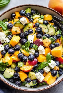 Blueberry Peach Feta Salad