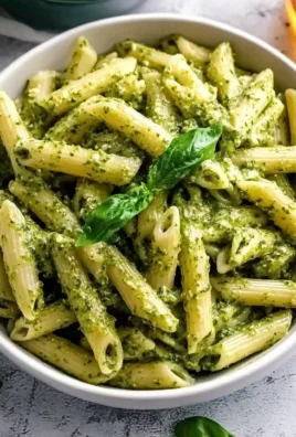 Cottage Cheese Creamy Pesto Pasta