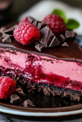 Dark Chocolate Raspberry Cheesecake