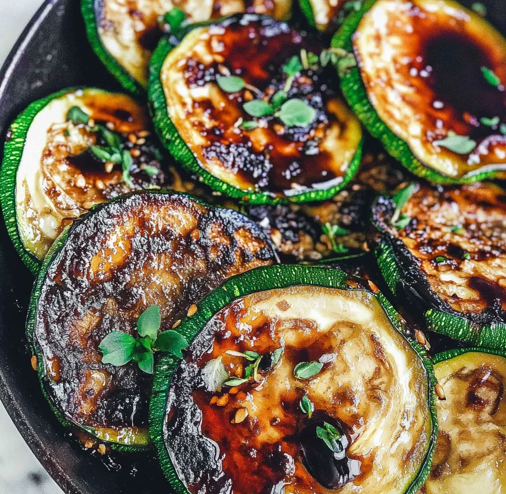 Easy Skillet Zucchini Recipe with Balsamic Reduction