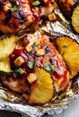 Grilled Hawaiian Barbecue Chicken in Foil