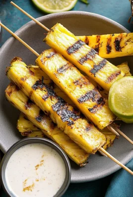 Grilled Pineapple with Coconut Vanilla Extract (Alcohol-Free) Sauce