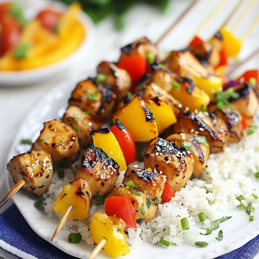 Grilled Teriyaki Chicken Kabobs