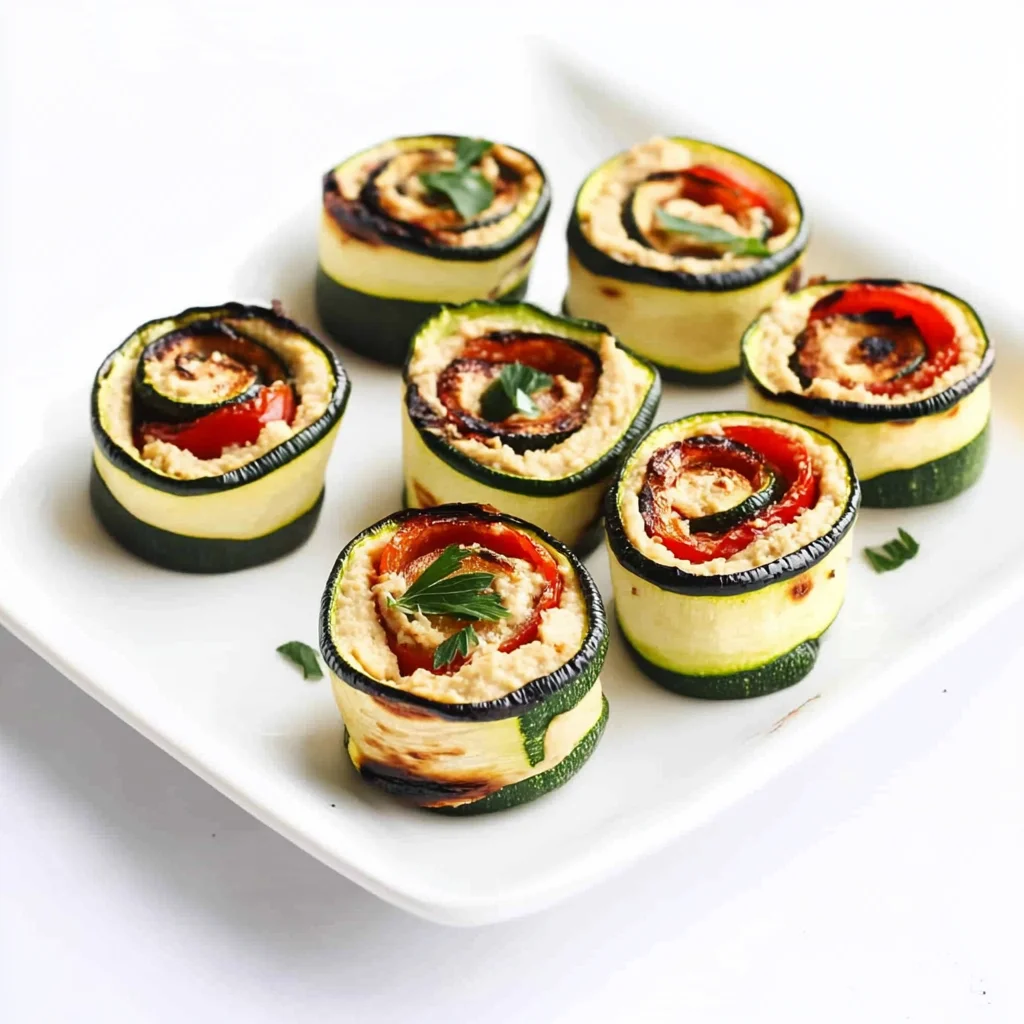 Grilled Zucchini Hummus Roll-Ups Recipe