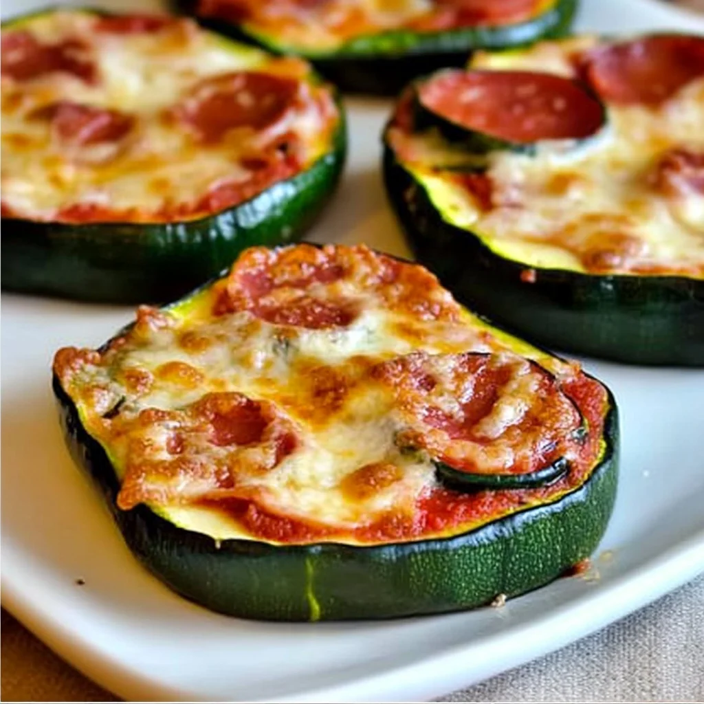 Grilled Zucchini Pizza Slices