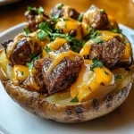 Loaded Baked Potatoes with Steak Bites