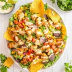 Loaded Chicken Taco Salad with Creamy Lime-Cilantro Dressing