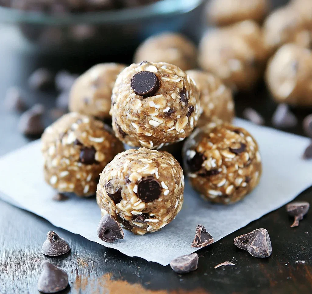 No Bake Chocolate Chip Energy Bites