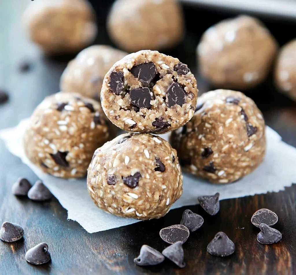 No Bake Chocolate Chip Energy Bites