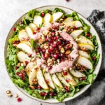 Pear Salad with Creamy Pomegranate Dressing