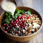 Pomegranate, Kale, and Wild Rice Salad with Walnuts and Feta