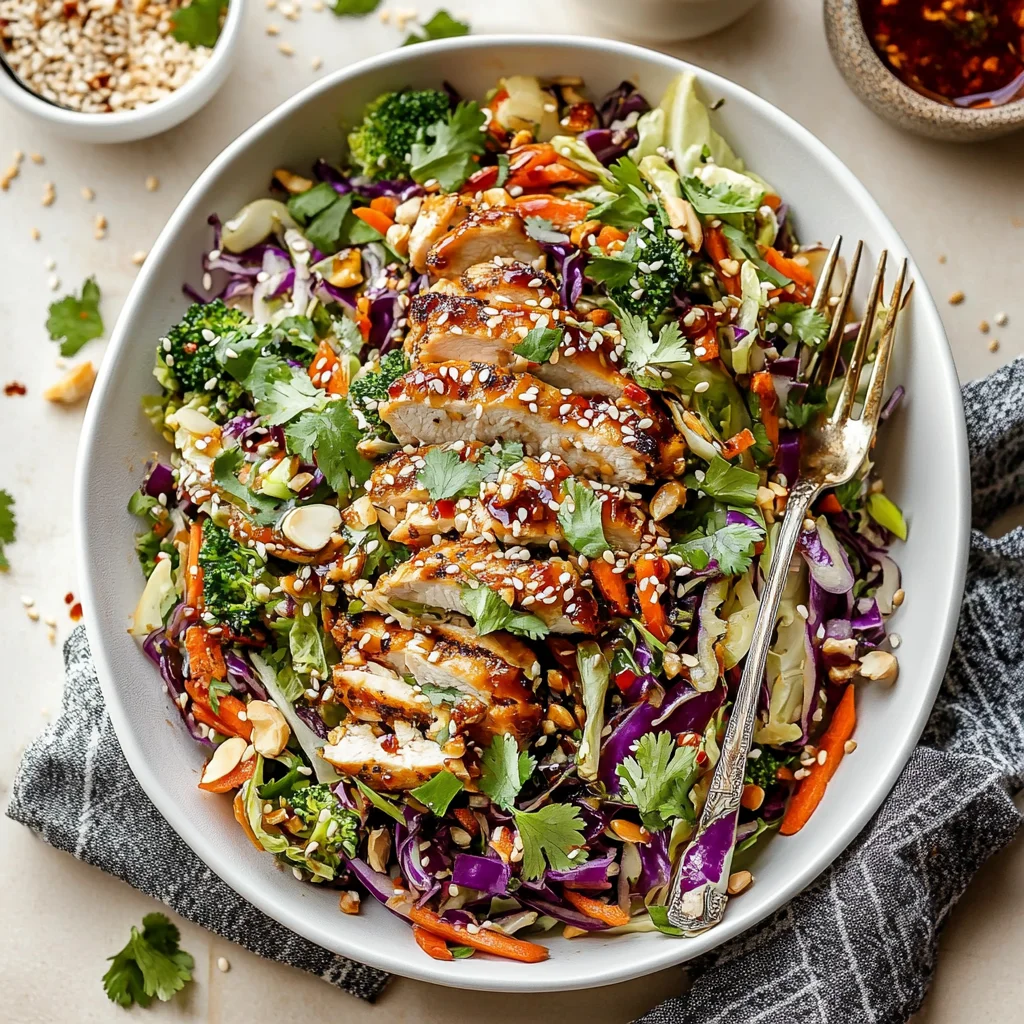 Sesame Chicken Cabbage Crunch Salad