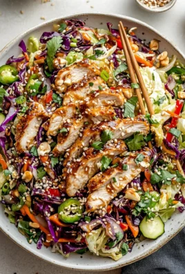 Sesame Chicken Cabbage Crunch Salad