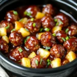 Slow Cooker Pineapple Barbecue Meatballs