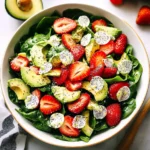 Strawberry Avocado Spinach Salad with Poppyseed Dressing