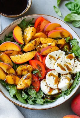 Summer Peach Balsamic Caprese Salad