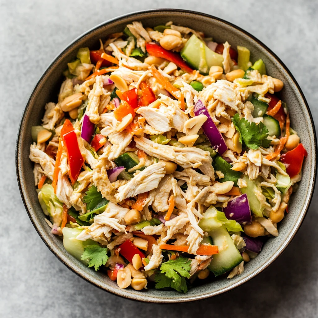 Thai Chicken Salad with Peanut Dressing