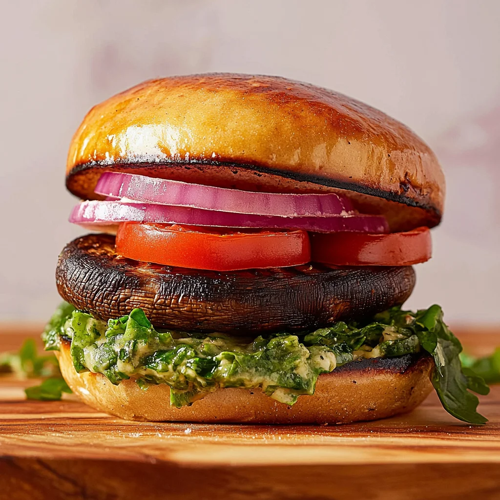 The Best Grilled Portobello Mushroom Burger