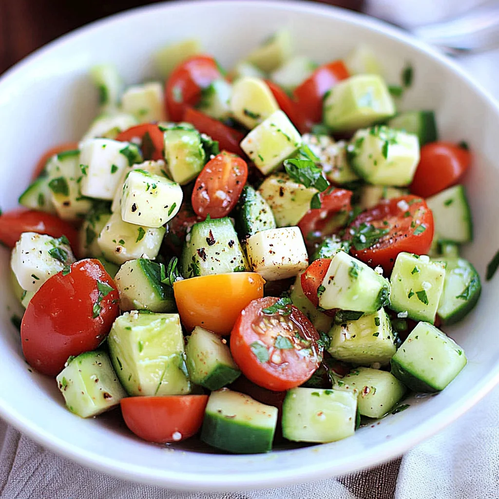Tomato, Cucumber, Avocado Salad
