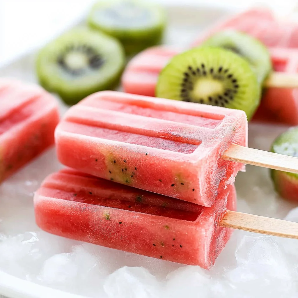 Watermelon Kiwi Popsicles