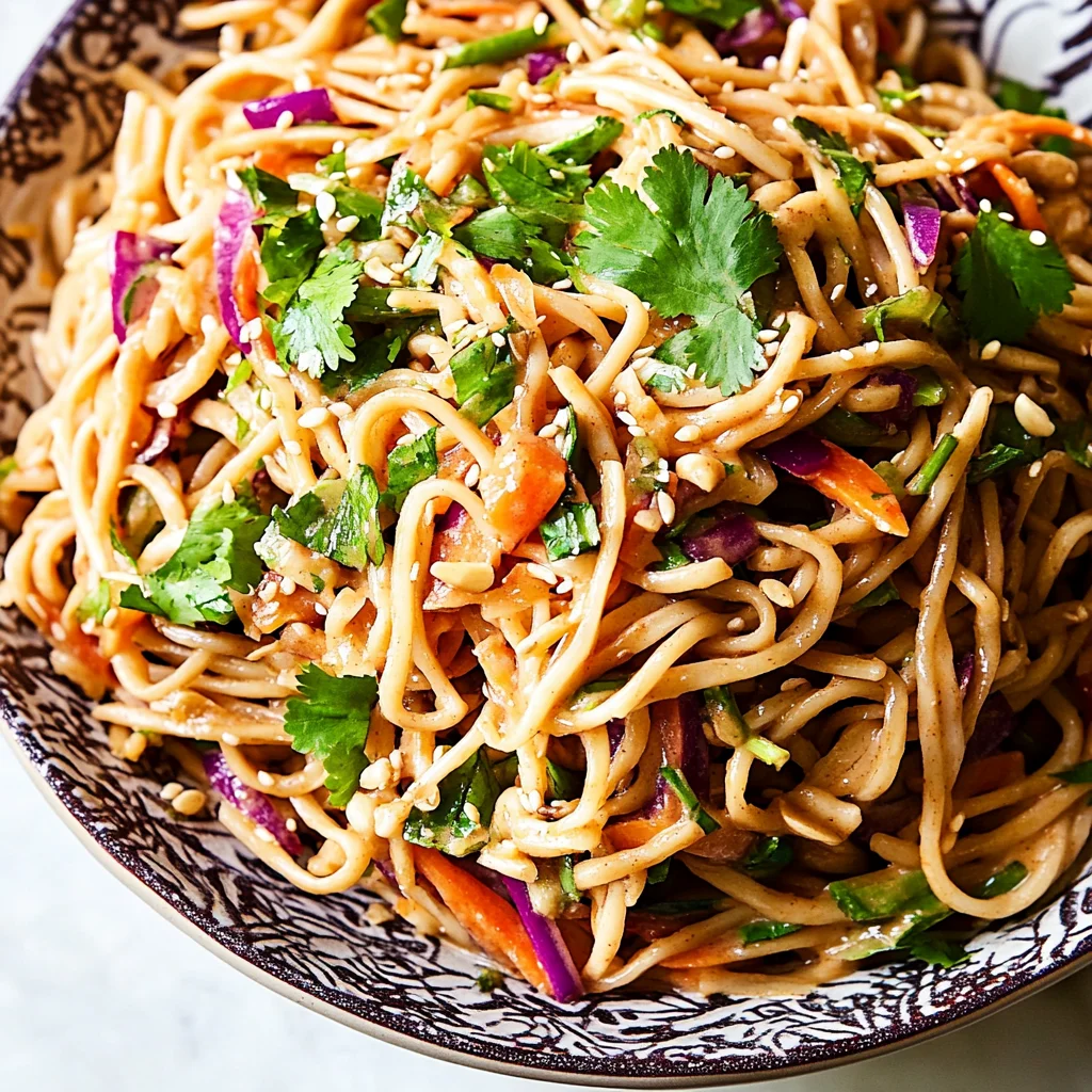 Asian Noodle Salad in Peanut Dressing