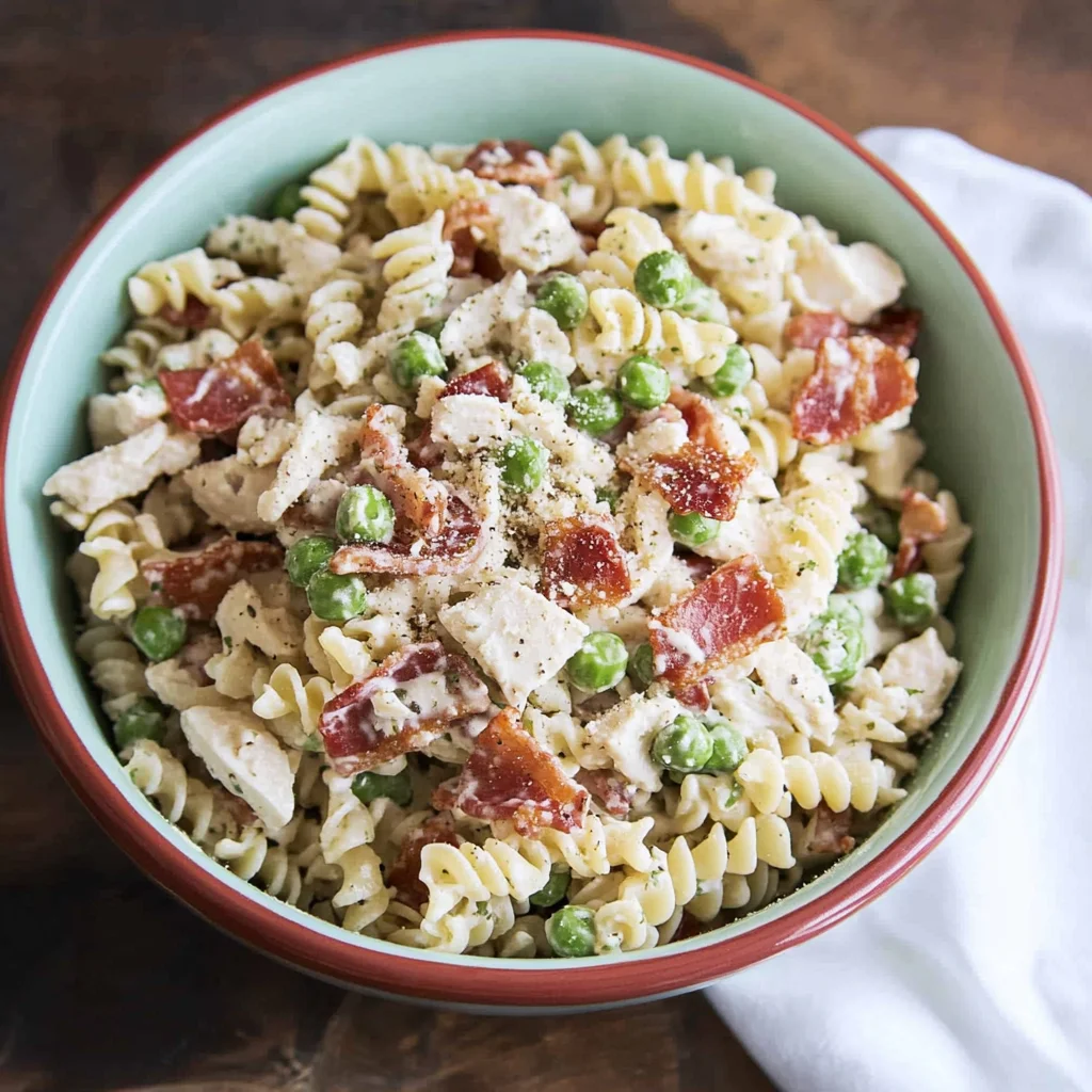 Chicken Turkey Bacon Ranch Pasta Salad