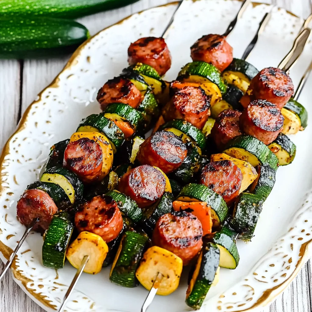 Easy Kabobs with Zucchini and Sausage